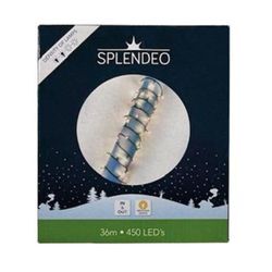 Splendeo Medium density lightchain - 450 LEDs - Arizona white (blass Orange) - grünes Kabel - 36 m - Zuleitung: 3 m - Transformator