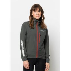 Fahrradjacke JACK WOLFSKIN "MOROBBIA 2.5L JKT W", Damen, Gr. L (42/44), grün (slate, grün), OBERSTOFF 100% POLYESTER FUTTER 100% POLYESTER, Jacken