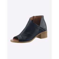 Sandalette ANDREA CONTI Gr. 36, blau (marine) Damen Schuhe Sommerboots Peeptoe Ankleboots