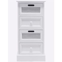 Kommode HEINE HOME, weiß, B:35cm H:75cm T:29cm, Massivholz, Kunststoff, Sideboards