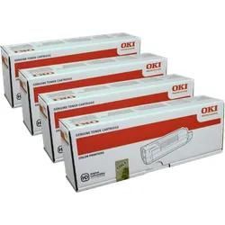 4 Oki Toner C610 Serie Multipack BK C M Y 4-farbig