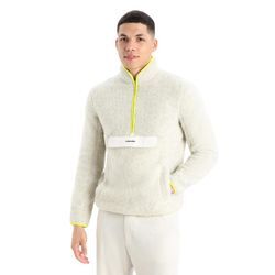 Icebreaker RealFleece™ Merino High Pile Half-Zip-Pullover - Mann - Ecru Heather/shine - Größe XXL