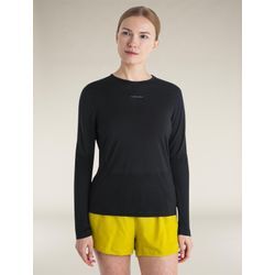 Icebreaker 125 ZoneKnit™ Merino Blend Energy Wind Langarmshirt - Frau - Black - Größe S