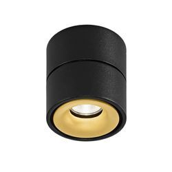 Egger DLS LED-Deckenspot Clippo, schwarz-gold, 3.000K