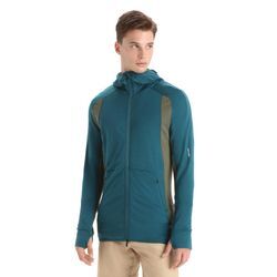 Icebreaker ZoneKnit™ Merino Zip-Hoodie - Mann - Green Glory/loden - Größe L