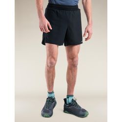 Icebreaker 125 ZoneKnit™ Merino Blend Speed 6" Shorts - Mann - Black - Größe XXL