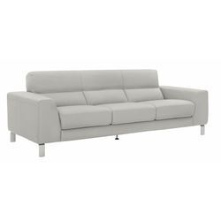 3-Sitzer CALIA ITALIA "Simon, toller Sitzkomfort, italienisches Designsofa", braun (tortora), B:232cm H:81cm T:94cm, Leder SORRENTO - 100% Leder, Leder BULL - 100% Leder, Sofas, in zwei Lederqualitäten