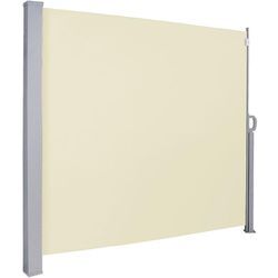 Seitenmarkise Markisen Ausziehbar 160x300cm Alu Sichtschutz Windschutz Sonnenschutz Seitenrollo Beige - Hengda