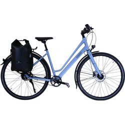 Trekkingrad HAWK BIKES "Trekking Lady Super Deluxe Plus Sky Blue" Gr. 48, blau (himmelblau), Fahrräder, 48cm, 28 Zoll (71,12cm), für Damen und Herren