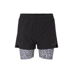 TOM TAILOR Damen 2-in-1 Shorts, schwarz, Gr. XS