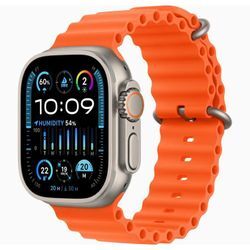 Apple Watch Ultra 2 (2023) GPS + Cellular 49 mm - Titan Titan Natur - Ocean Armband Orange