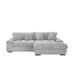 bobb Ecksofa mit trendigem Cordbezug Hella ¦ grau ¦ Maße (cm): B: 303 H: 96 T: 203