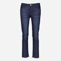 Dunkelblaue Straight Leg Cropped Fit Jeans