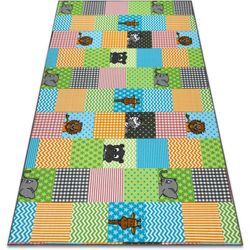 Teppich für Kinder zoo Tiere multicolour 100x250 cm