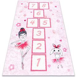 Junior 51828.802 Himmel und Hölle, Ballerina für Kinder Anti-Rutsch - rosa pink 80x150 cm