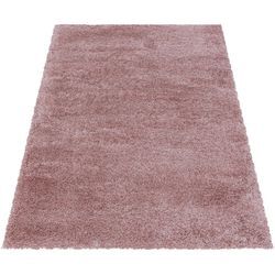 Hochflor-Teppich AYYILDIZ TEPPICHE "FLUFFY 3500" Teppiche Gr. B: 280 cm 1 St., 50 mm, L: 370 cm, rosa (rosé) Langflor, Shaggy, uni, robust, auch in rund erhältlich, Wohnzimmer