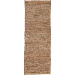 Läufer CARPETFINE "Nala Juteteppich Naturfaser", beige, B:75cm H:9mm L:350cm, Jute, Teppiche, wendbar, aus 100% Jute, in vielen Größen und Formen, quadratisch, rund