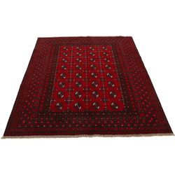 Orientteppich WOVEN ARTS "Afghan Akhche Bokhara" Teppiche Gr. B: 120 cm 1 St., 8 mm, L: 180 cm, rot reine Schurwolle für ein warmes Raumklima, handgearbeitet