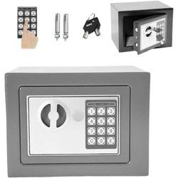 Lucn - Tresor Klein 4.6L Digital Elektronischer Safe mit pin und Schlüssel für Schmuck Cash Home Digital Safe, Doppelbolzenverriegelung, Wandtresor,