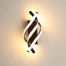 Led Wandbeleuchtung, Wandleuchte Innen Modern 18W, Wandlampe Innen led Gebogenes Design, 3000 k warmweißes Licht, 1620 Lumen, schwarz, für