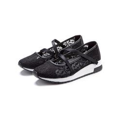 LASCANA Sneaker Ballerinas schwarz Gr. 38 für Damen. Mit Spitze