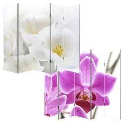 Foto-Paravent Paravent Raumteiler Trennwand M68 ~ 180x200cm, Orchidee