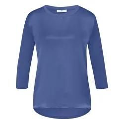 Blusen-Shirt Seide Peter Hahn blau, 38