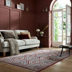 Teppich FLAIR RUGS "Babylon Vintage", rot, B:200cm H:8mm L:304cm, Kunstfaser, Teppiche, Traditional Teppich