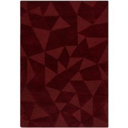 Wollteppich FLAIR RUGS "Shard", rot, B:160cm H:10mm L:230cm, Wolle, Teppiche, Geometrischer Teppich aus Scherbenwolle