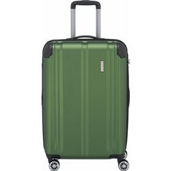 Hartschalen-Trolley TRAVELITE "CITY M" Gr. B/H/T: 44cm x 68cm x 28cm 78 l, grün, unifarben, Koffer, Reisekoffer Koffer mittel groß Reisegepäck Hartschalenkoffer