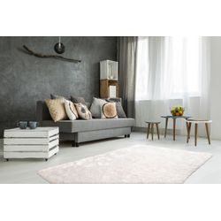 Hochflor-Teppich KAYOOM "Diamond 700", rosa (rosa, puder), B:200cm H:45mm L:290cm, Kunstfaser, Teppiche, weiche Microfaser, Langflor, Shaggy, Melange, Wohnzimmer