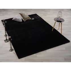 Hochflor-Teppich "Solo" Gr. 6, grau (anthrazit), B:200cm H:30mm L:290cm, Kunstfaser, GALLERY M BRANDED BY MUSTERRING, Teppiche, besonders weich durch Microfaser, Wohnzimmer