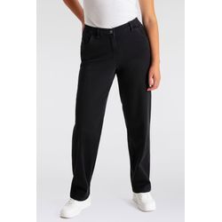 Stretch-Hose KJBRAND "Babsie", Damen, Gr. 48, N-Gr, schwarz, Denim/Jeans, Obermaterial: 71% Baumwolle, 25% Polyester, 4% Elasthan, Hosen