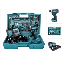 Makita - dtd 152 SF2X5 Akku Schlagschrauber 18 v 165 Nm + 2x Akku 3,0 Ah + Ladegerät + 101 tlg. Zubehör Set + Koffer