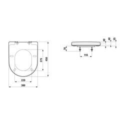 Laufen WC-Sitz mit abnehmbaren Deckel Pro mit Absenkautomatik, Weiß H8919513000031