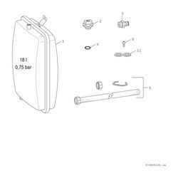 BOSCH Installationszubehör EV 18 HC Membran-Ausdehnungsgefäß, Inhalt: 17 L 7738112126