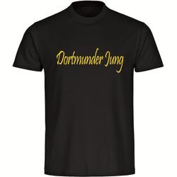 multifanshop Herren T-Shirt - Dortmund - Dortmunder Jung - Druck gelb - Männer