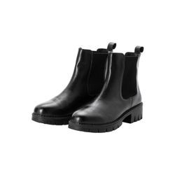 Chelsea-Boots mit stark profilierter Sohle, aus Leder, schwarz, Gr.37