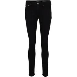 TOM TAILOR DENIM Damen Jona Extra Skinny Jeans, schwarz, Uni, Gr. 25/32