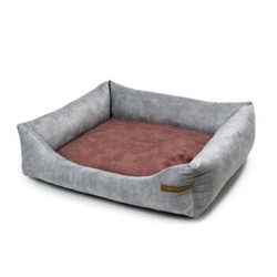 Rexproduct SoftColor luxury dog bed in grau color rot XL