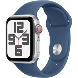 Smartwatch APPLE "Watch SE (2024)", silber, Smartwatches, 40mm, Cellular, M/L, Sport Band, Topseller