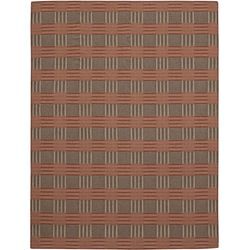 Plaid BIEDERLACK "Structural Quad" Wohndecken Gr. B/L: 150cm x 200cm, rot (rot, braun) mit Zierstich