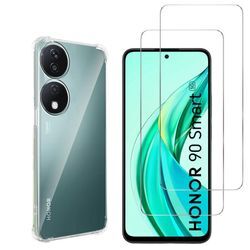 Hülle Honor 90 Smart 5G und 2 schutzfolien - TPU - Transparent