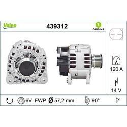 VALEO Generator NEW ORIGINAL PART 14V 120A für SKODA VW SEAT (FAW) (SVW) AUDI FORD 045903023A 028903029G L038903023S 439312