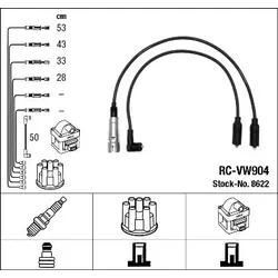 NGK Zündleitungssatz schwarz für SKODA VW SEAT AUDI LAMBORGHINI BENTLEY N100702.10 N100502.02 N10050206 8622