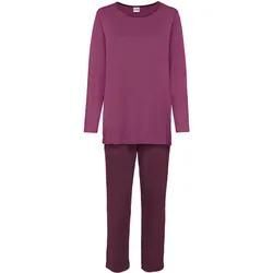 Baumwoll-Pyjama Set, brombeer, 44/46