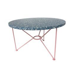 Acapulco Design - The Low Table, H 36 x Ø 65 cm, Terrazzo / memphisblau