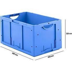 Euro Box Serie LTB 6320, aus PP, Inhalt 61,7 L, ohne Deckel, blau