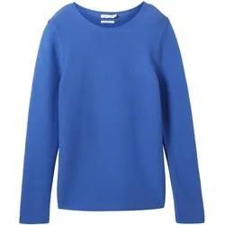 TOM TAILOR Damen Strickpullover mit Bio-Baumwolle, blau, Gr. XXL