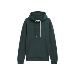 TOM TAILOR DENIM Herren Hoodie mit Logostickerei, grün, Uni, Gr. XXL